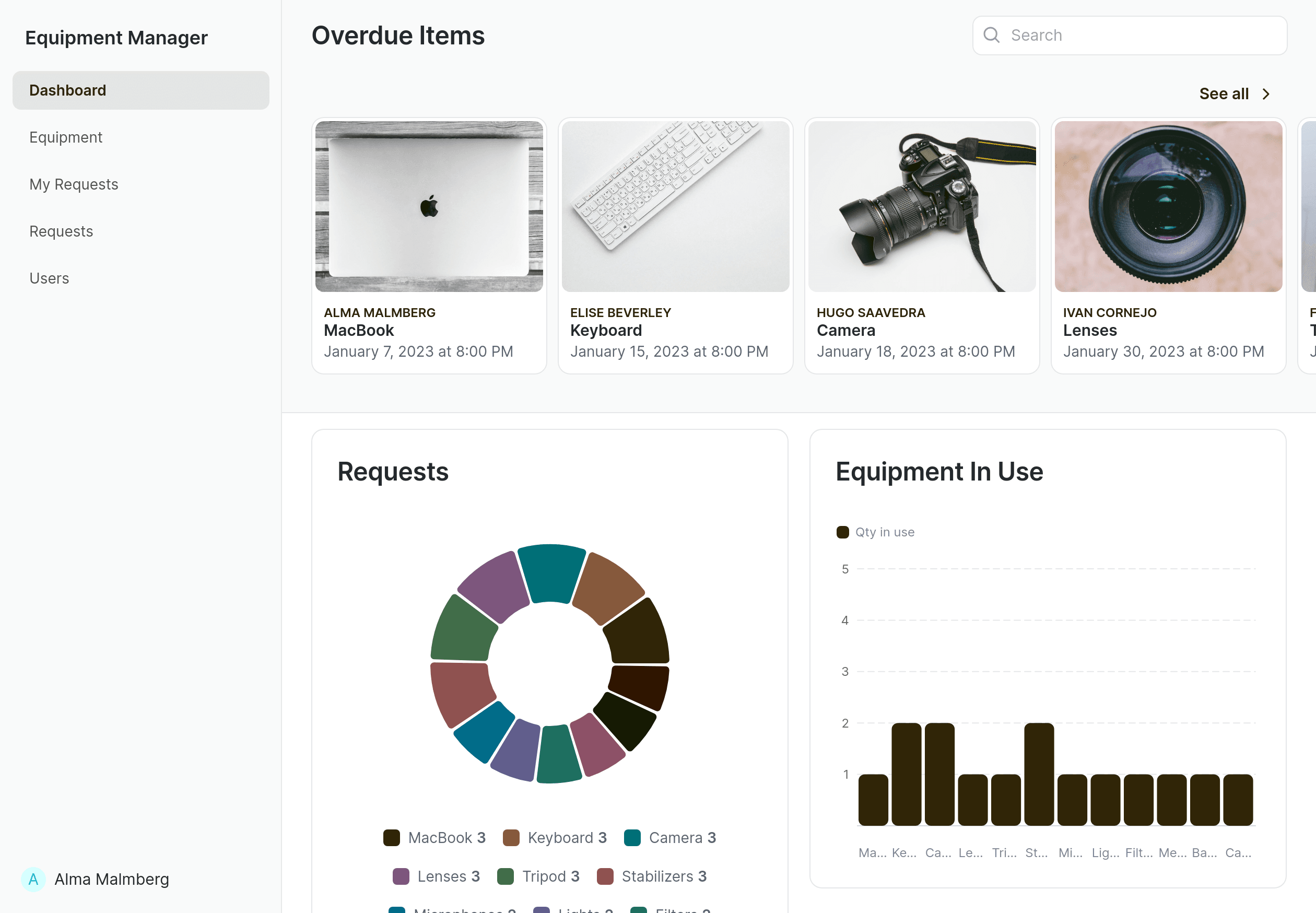 Equipment Manager Template