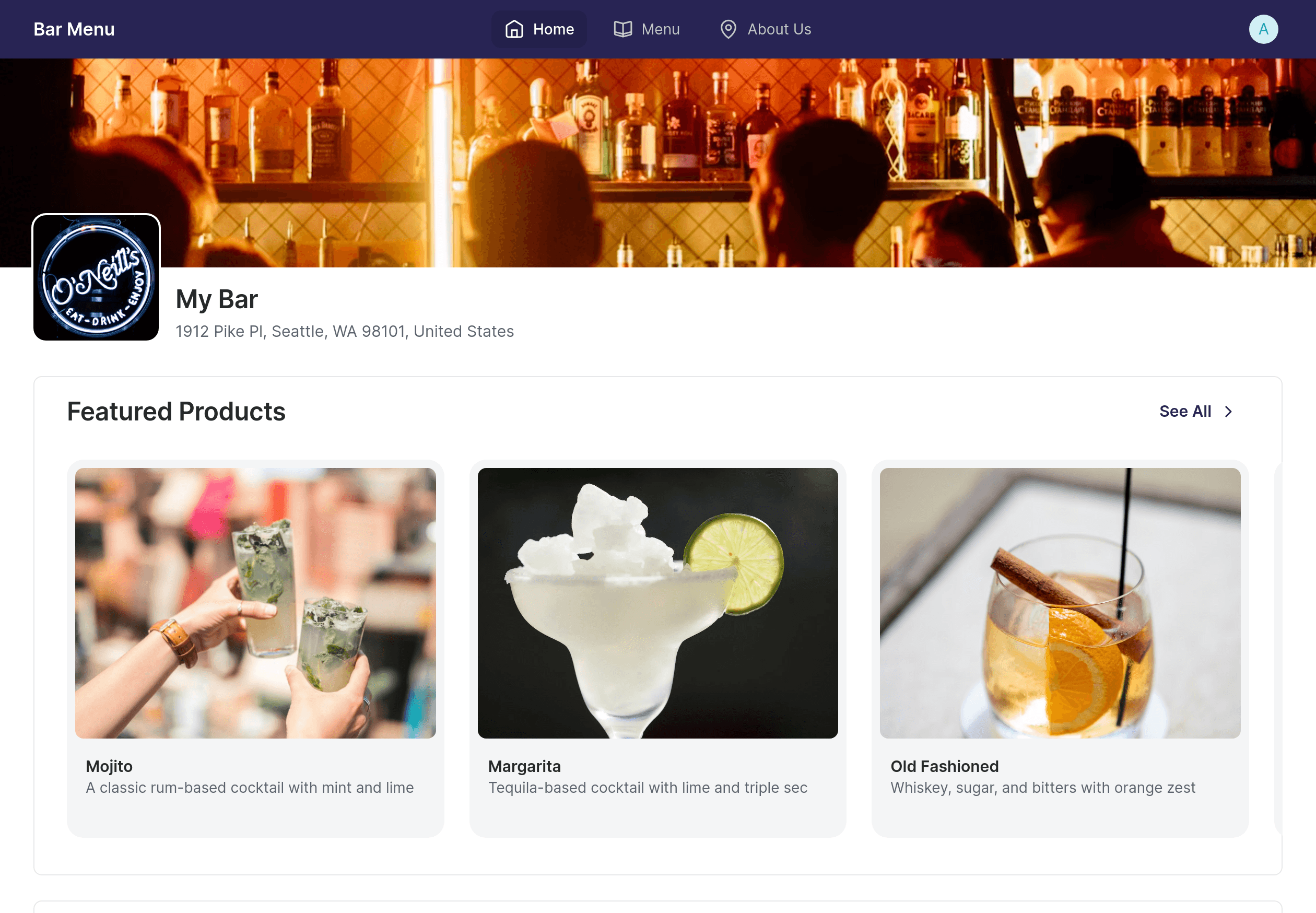 Bar Menu Template